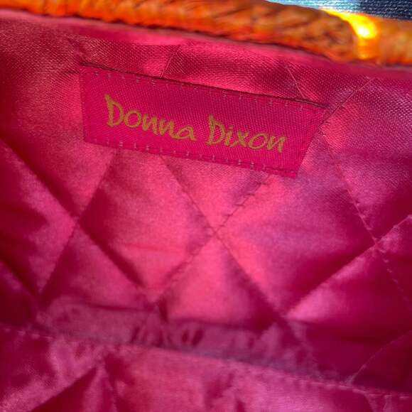 Donna Dixon Natural Straw Mini Bag with Metal Chain - Picture 3 of 3